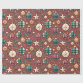 kersttartan cadeaupapier (Vlak)