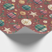kersttartan cadeaupapier (Hoek)