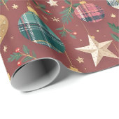 kersttartan cadeaupapier (Rol Hoek)