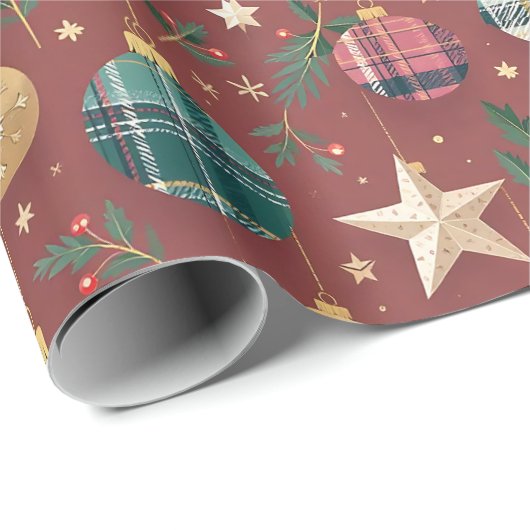 kersttartan cadeaupapier (Rol Hoek)