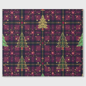 kersttartan cadeaupapier (Vlak)