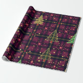 kersttartan cadeaupapier (Uitgerold)