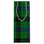 kersttartan Clan Davidson Green Plays Wijn Cadeautas (Achterkant)