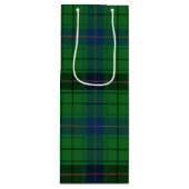 kersttartan Clan Davidson Green Plays Wijn Cadeautas (Voorkant)