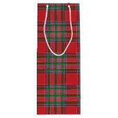 kersttartan Clan MacBean-toets Wijn Cadeautas (Achterkant)