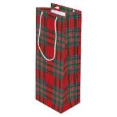 kersttartan Clan MacBean-toets Wijn Cadeautas (Voorkant Gekanteld)