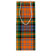 kersttartan Clan Murray Oranje Pset Wijn Cadeautas (Achterkant)