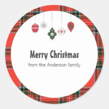 Kersttartan en bauble