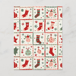 kersttartan feestdagenkaart