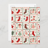 kersttartan feestdagenkaart (Voorkant / Achterkant)