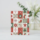 kersttartan feestdagenkaart (Staand voorkant)