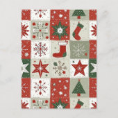 kersttartan feestdagenkaart (Voorkant)