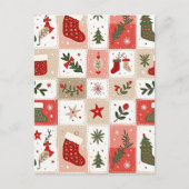 kersttartan feestdagenkaart (Voorkant)