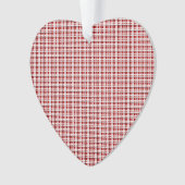 kersttartan in rood-witte acrylversiering ornament (voorkant)