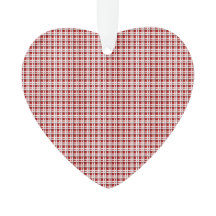 kersttartan in rood-witte acrylversiering