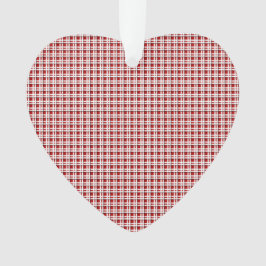 kersttartan in rood-witte acrylversiering ornament