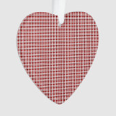 kersttartan in rood-witte acrylversiering ornament (voorkant)