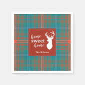 kersttartan Pset Clan Wilson gepersonaliseerd Servet (Voorkant)