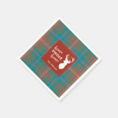 kersttartan Pset Clan Wilson gepersonaliseerd Servet (Hoek)