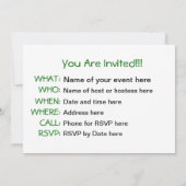 kersttartan uitnodiging (Achterkant)