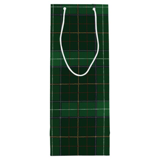 kersttartan Walsh Pset Check Wijn Cadeautas (Achterkant)