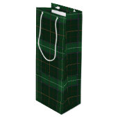 kersttartan Walsh Pset Check Wijn Cadeautas (Voorkant Gekanteld)