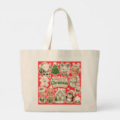 Kersttas Grote Tote Bag (Achterkant)