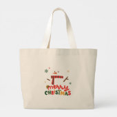 Kersttas Grote Tote Bag (Achterkant)