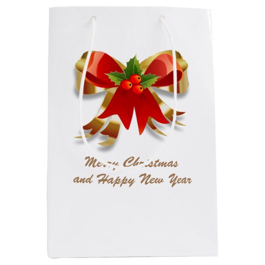 kersttas met cadeau medium cadeauzakje (Voorkant)