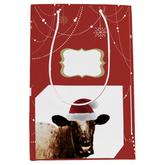 kersttas met cadeau medium cadeauzakje (Voorkant)