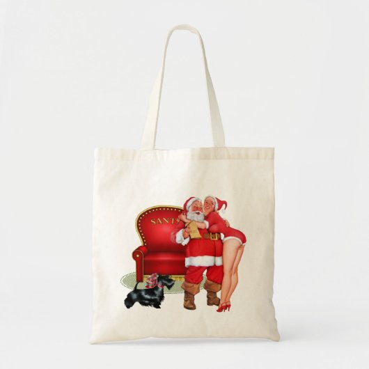 KerstTas met kerstbedekking en  pop-up Tote Bag (Voorkant)