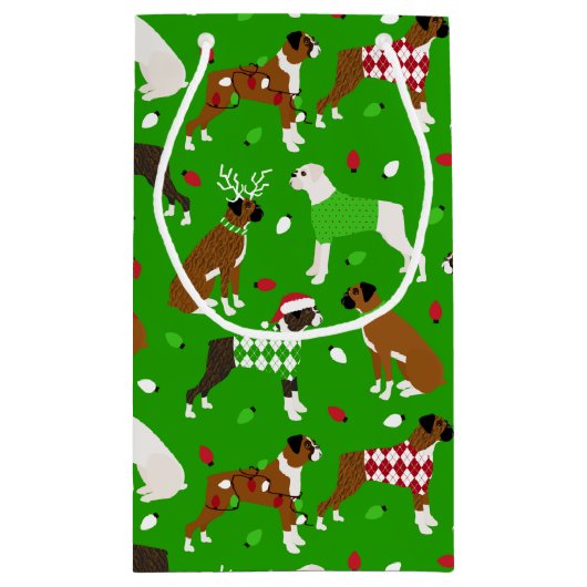 kersttas met kleine cadeaus voor kerstcadeaus klein cadeauzakje (Achterkant)