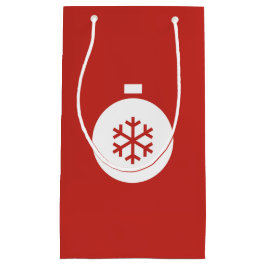 kersttas met rood cadeautje klein cadeauzakje