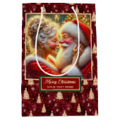 Kersttas met Waterverf Sinterklaas paar Medium Cadeauzakje (Voorkant)