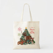 Kersttas met Woodland ANimals Tote Bag (Voorkant)