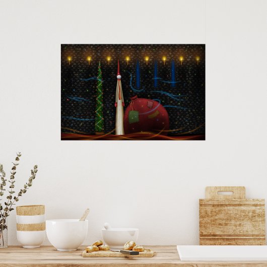 kersttas poster (Keuken)