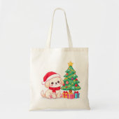 Kersttas Puppy Liefhebbers Tote Bag (Voorkant)