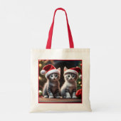 Kersttas voor katten tote bag (Achterkant)