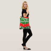 Kersttas – Witte Ornamenten Tote Bag (Op model)