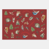 kersttaset met onmiddellijke ingang voor papierbla inpakpapier vel (Voorkant)