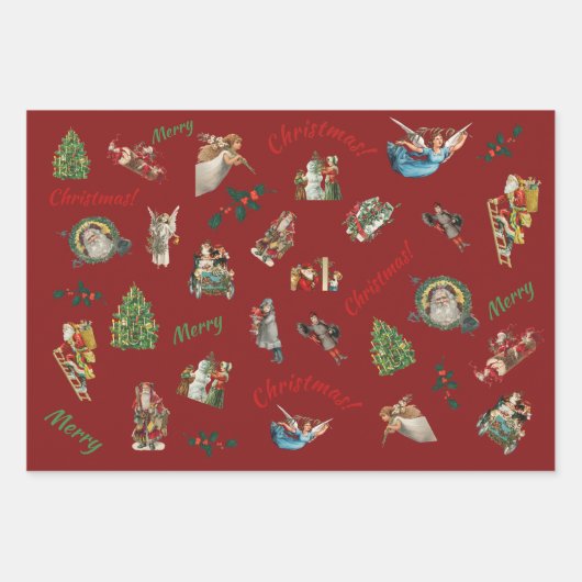 kersttaset met onmiddellijke ingang voor papierbla inpakpapier vel (Voorkant)