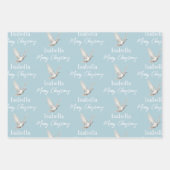 kersttasje Blauwe  Naam Inpakpapier Vel (Voorkant 3)