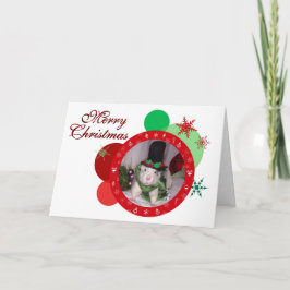 kersttasje feestdagen kaart