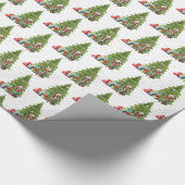 Kersttasje met geschenken cadeaupapier (Hoek)