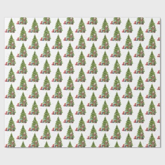 Kersttasje met geschenken cadeaupapier (Vlak)