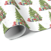 Kersttasje met geschenken cadeaupapier (Rol Hoek)