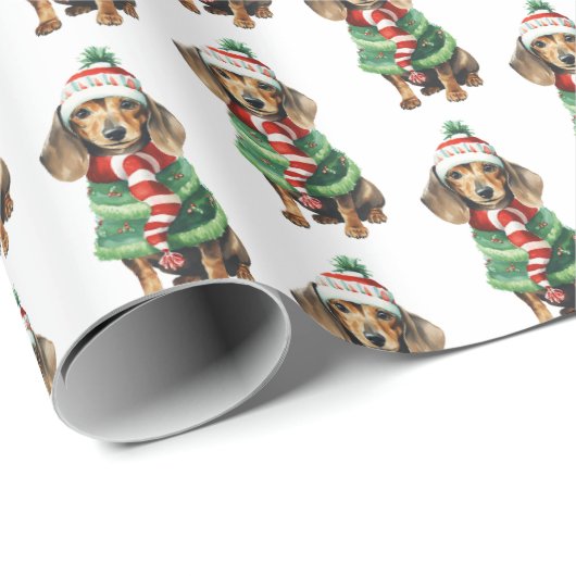 Kersttasje met wintersjaal cadeaupapier (Rol Hoek)