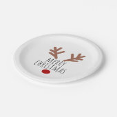 kersttasje Reindester Antlers Papieren Bordje (Gekanteld)