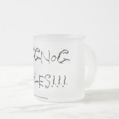 kersttasregels - mok van gevorst glas (Voorkant rechts)