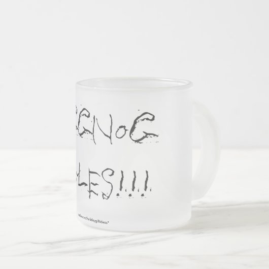 kersttasregels - mok van gevorst glas (Voorkant rechts)